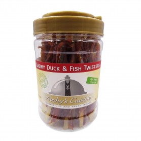 Chewy Duck & Fish Twisters 340 gr Jarra