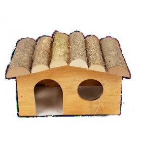 Caseta de madera para roedores 4 lados Small - 19x13x11cm
