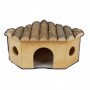 Caseta de madera para roedores esquina 5 lados - 29x21x13cm