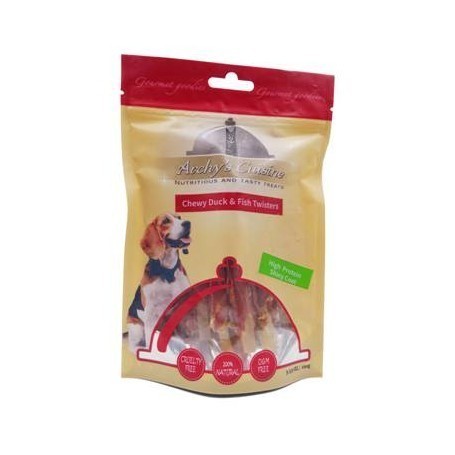 Chewy Duck & Fish Twisters Bag 100gr