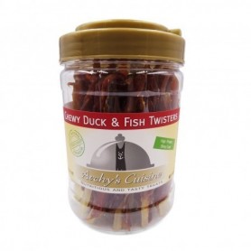 Chewy Duck & Fish Twisters Jar 340gr