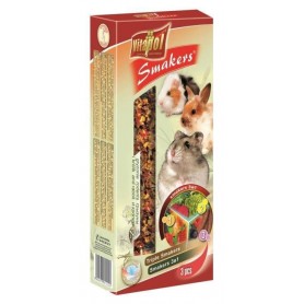 Smakers® - Barritas de Vegetales, Algarroba y Frutas para Conejos y Roedores 3uds, 135g