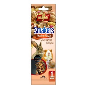 Smakers®Weekend Style - Barrita de Nuez para Conejos y Roedores, 45g
