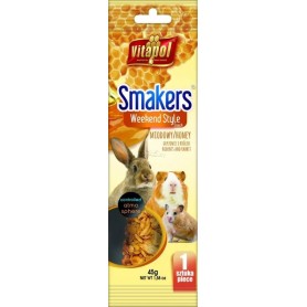 Smakers®Weekend Style - Barrita de Miel para Conejos y Roedores, 45g